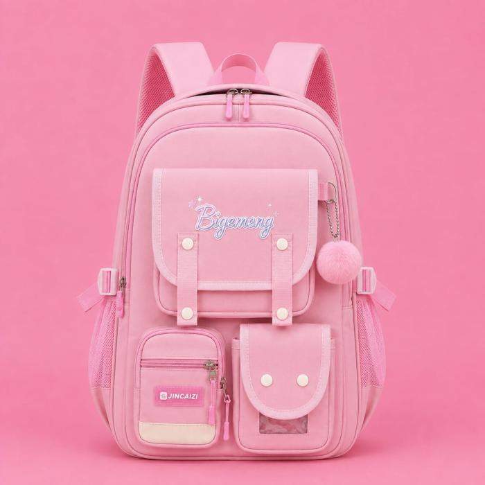 Lunara Premium Casual Backpack(Pink)